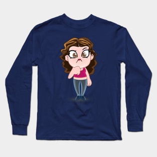 beautiful girls - cartoon character for young girls (choose your twin) Long Sleeve T-Shirt